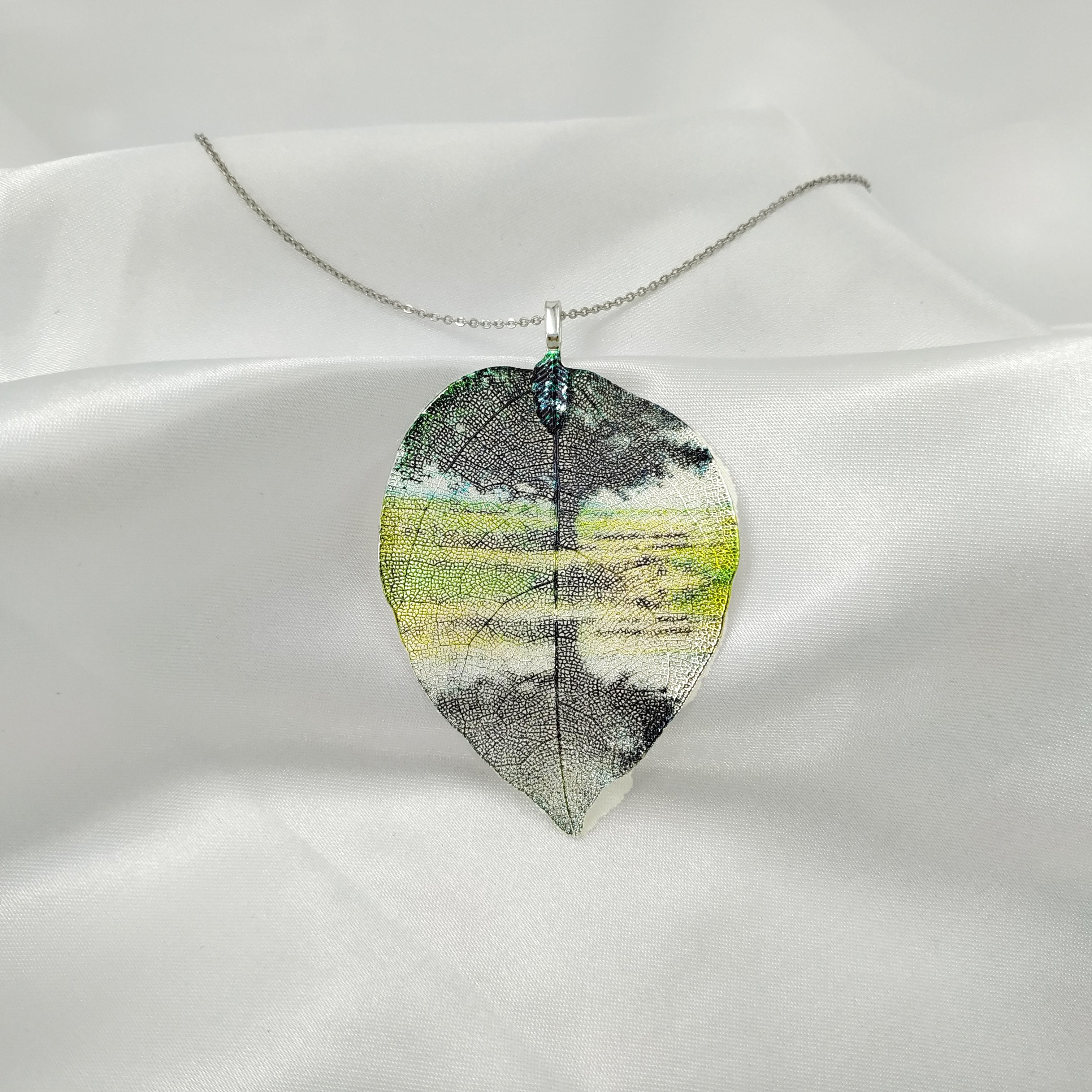 Landscape - Real Leaf Pendant Necklace