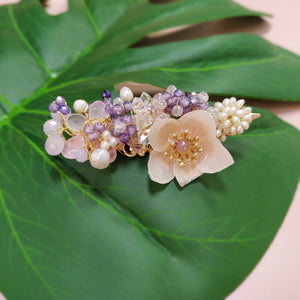 Handmade Hair Clip with Real Flowers