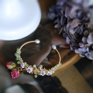 Real Flower Charm Bracelet