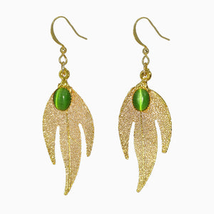 Lucky Leaf - Real Leaf Dangle Earrings