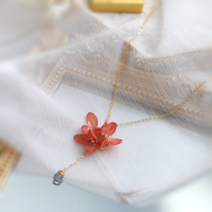 Real Flower Pendant Necklace