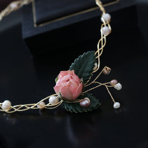 Floral Necklace with Real Flower