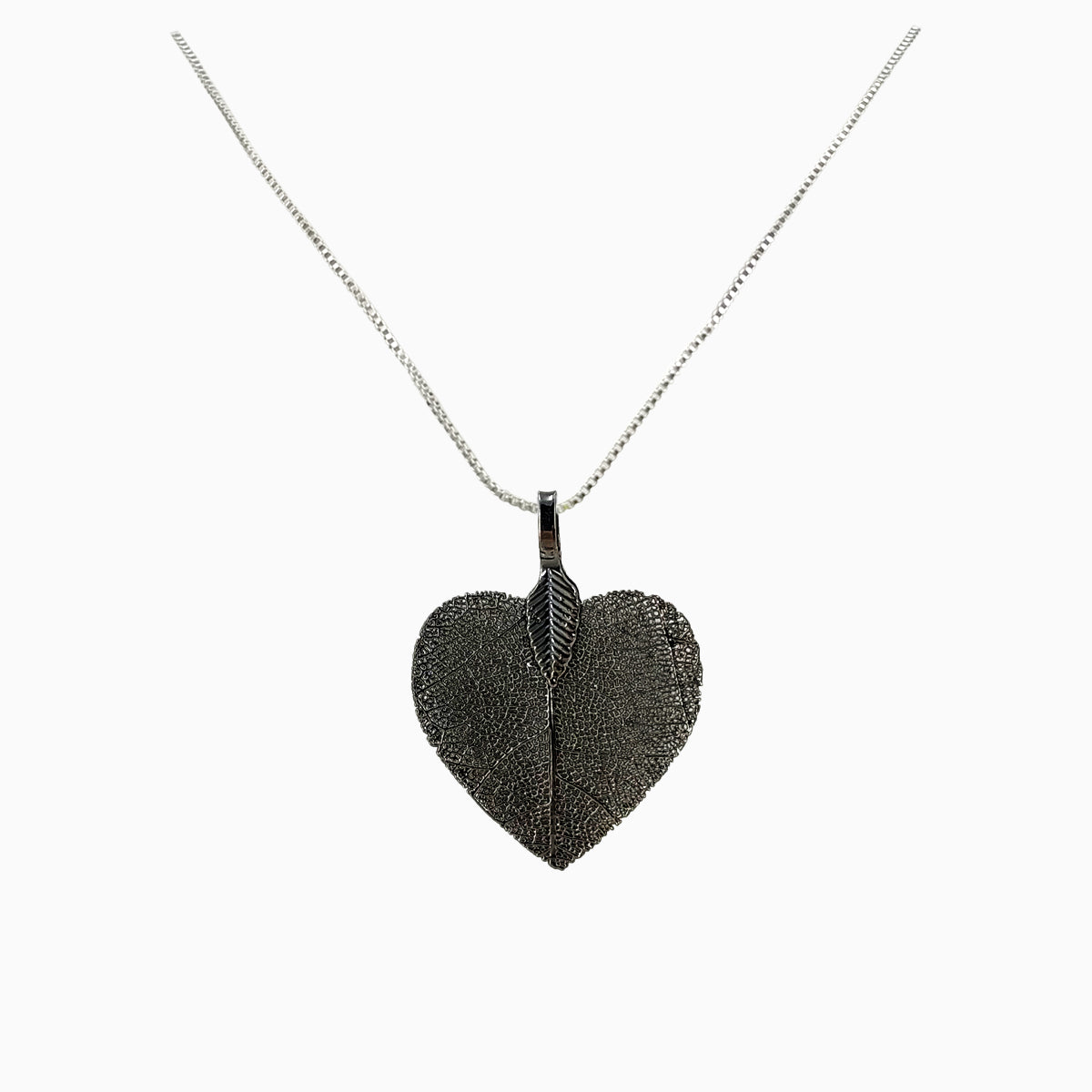 Heart - Real Leaf Pendant Necklace