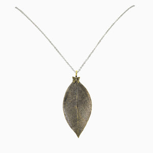Real Leaf Pendant Necklace